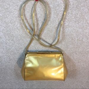 Stuart Weitzman Golden Shoulder Evening Bag. EUC